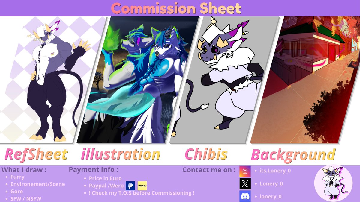 Lonery_0's tweet photo. New Commission Sheet !! :p
More here :  https://t.co/zppakvZg6m https://t.co/8lwFj4cG6Y