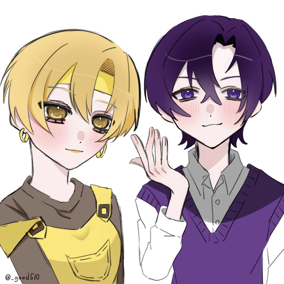 _good510's tweet photo. ISFP💛とENTP💜 https://t.co/yTuWPGN4Md