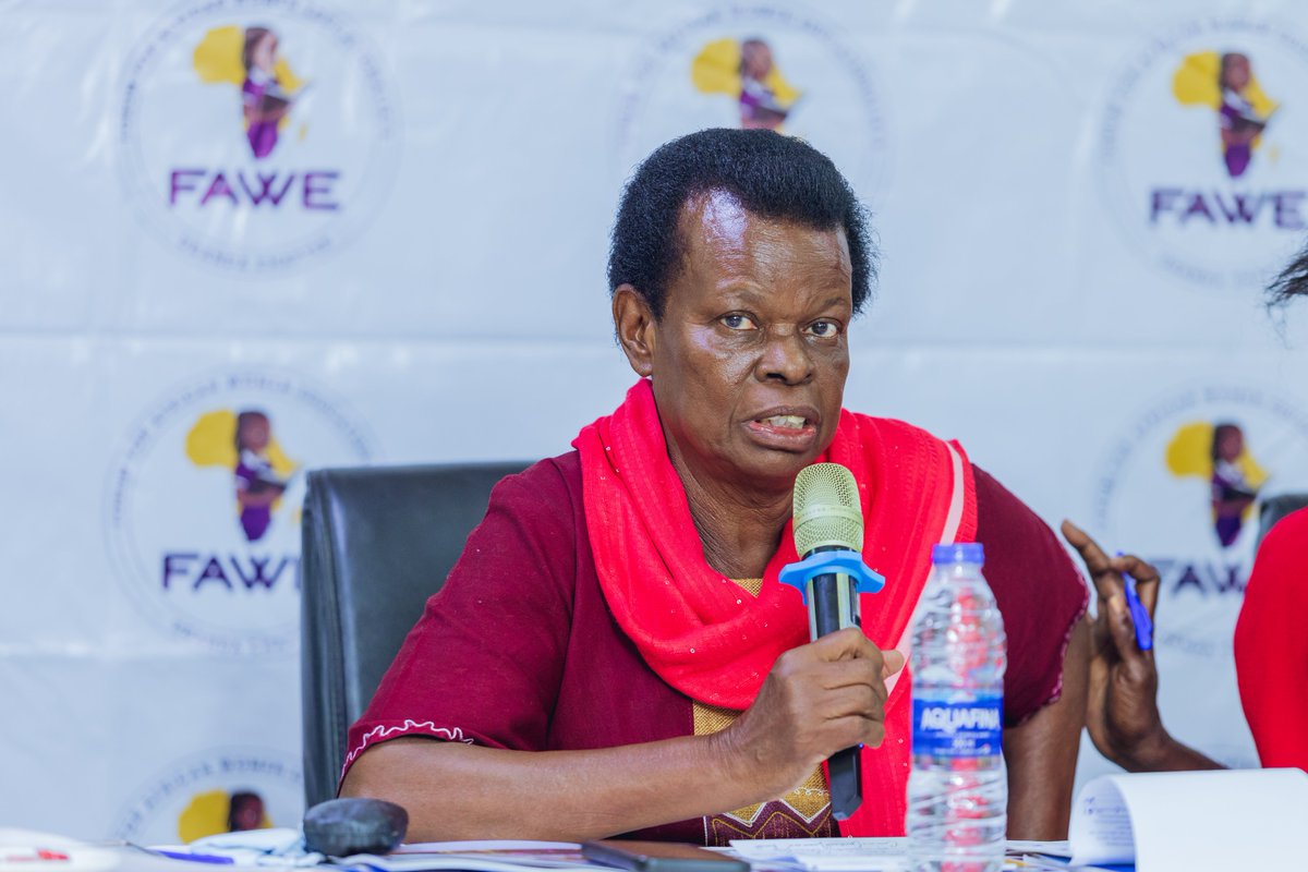 FAWEUganda's tweet photo. In her Chairperson's Report, Mrs. Margaret Mugeni Atim reaffirmed the Board's commitment "to keep FAWE Uganda accountable, well-governed, and anchored to its vision of a Ugandan society where girls and women lead dignified lives." #AGM2026 https://t.co/UT1iwlwJCX