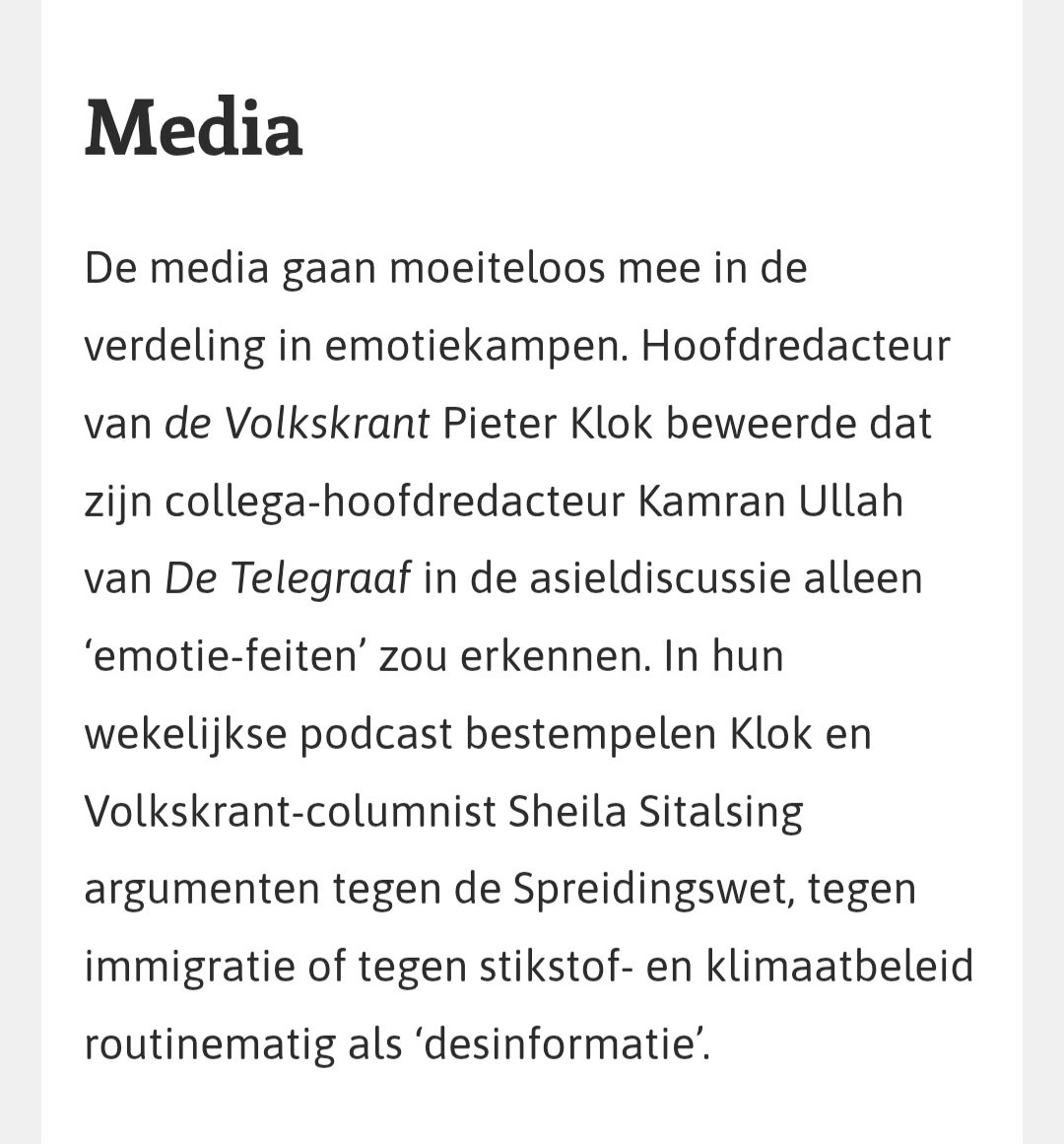 Coen_2018's tweet photo. Het pro-asielkamp heeft het erg druk met het veroordelen van opiniemakers als @wierdduk , terwijl intussen hoofdredacteur Pieter Klok van de @volkskrant tegenwerpingen over asiel-en stikstofbeleid van de regering Jetten1 afdoet als 'desinformatie'. #wyniasweek https://t.co/fZetF7aRUv