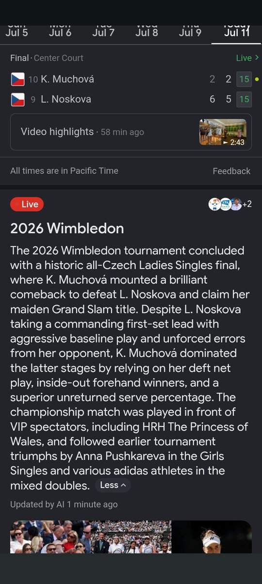 Perplexicon74's tweet photo. @Wimbledon Okay, someone needs to look at the AI https://t.co/lB7kdhD1ZA