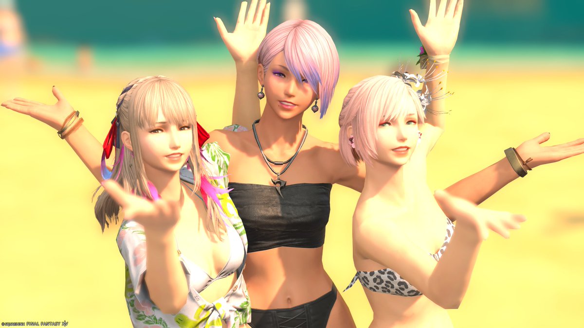 ff14_sarah_ss's tweet photo. お久しぶりのお友達ともSS撮れて嬉しい🎶
こっそり #calat だけで海に浮かんできました😆 https://t.co/mkzc4CcGdj