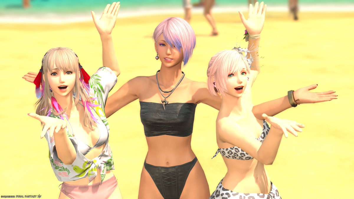 ff14_sarah_ss's tweet photo. お久しぶりのお友達ともSS撮れて嬉しい🎶
こっそり #calat だけで海に浮かんできました😆 https://t.co/mkzc4CcGdj