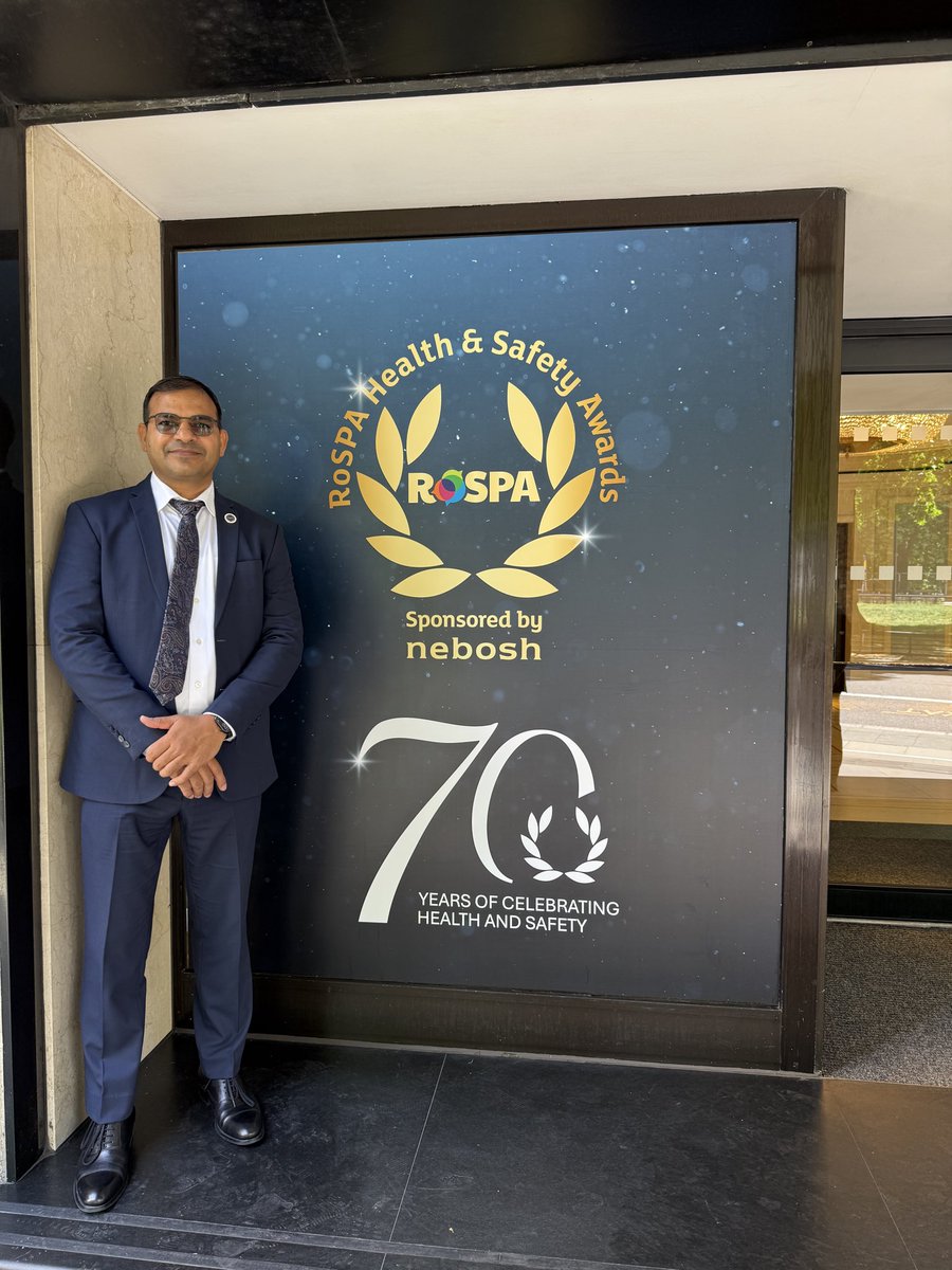 baleshwarpatel's tweet photo. Proud to receive the RoSPA Health and Safety Gold Award, presented at the RoSPA Awards Ceremony at JW Marriott Grosvenor House, London.
Thank you to the RoSPA team for a memorable event.
#RoSPA #GoldAward2025 #HealthAndSafety #SafetyExcellence https://t.co/zPqoiD2ZJf