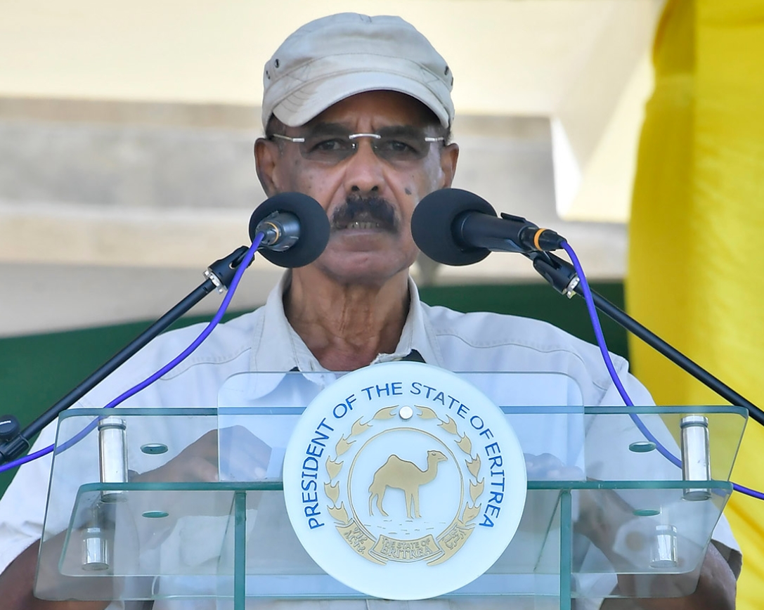 shabait's tweet photo. Graduation of 38th Round of National Service in Sawa

The graduation ceremony of the 38th round of National Service, whose members successfully completed their 12th-grade academic education along with political and military training, was colorfully conducted today, 11 July, in Sawa.

The graduation ceremony was attended by President Isaias Afwerki, Ministers, senior Government and PFDJ officials, staff members of the training center, and invited guests.

In his keynote address, President Isaias Afwerki congratulated the students, their parents, and the staff of the center and urged the graduates, irrespective of their examination results, to pursue their academic studies through innovative initiatives.

President Isaias called on the graduates to understand the significant contribution they can make and the responsibility of initiatives place upon them for their personal development and the progress and well-being of their society and country. He also called on parents, families, and particularly the Ministry of Education to conduct regular follow-up on their future educational careers.

In his report, Col. Debesay Ghide, Commander of the National Service Training Centre, noted that members of the 38th round of National Service came from all six regions of the country. He said that they received 12th-grade academic education from August 2025 to March 2026 and military and political training from April 2026 until their graduation.

Col. Debesay also called for proper follow-up and encouragement to be provided to the graduates so that they preserve and strengthen the culture and discipline they developed during their stay in Sawa. He also commended all staff members of the training centre and other stakeholders for their contributions.

The graduation ceremony featured a rich variety of musical performances and a military parade by the graduating class. #Eritrea