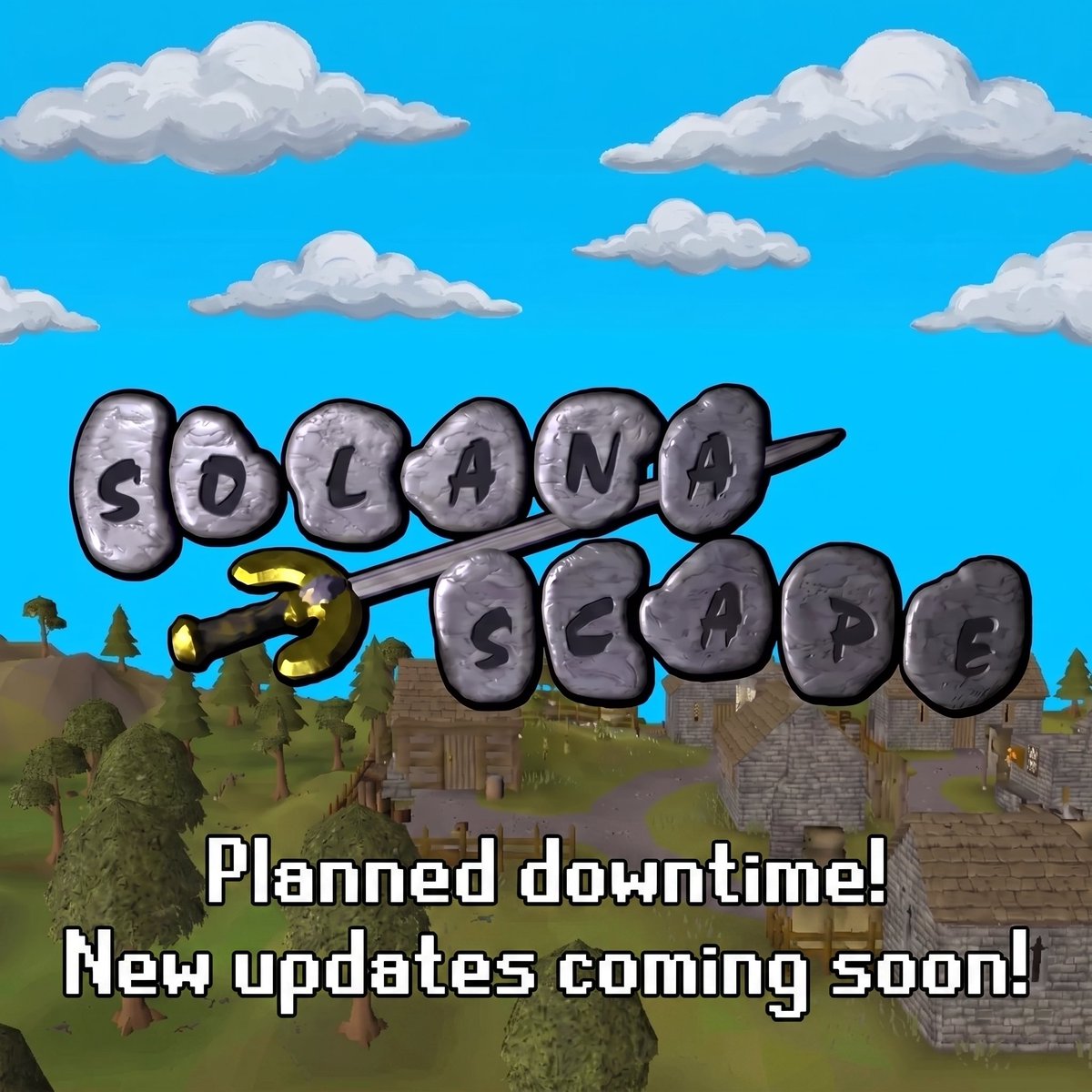 solana_scape's tweet photo. 🚨 THE BIGGEST SOLANASCAPE UPDATE YET IS COMING NOW! 🚨

We've rebuilt Solanascape on an entirely new engine and it changes everything:

⚡ New engine core - faster load times, smoother combat, rock-solid stability. The game has never run this clean.

📜 FIVE new quests - Fremennik Trials, Horror from the Deep, Eadgar's Ruse, Shades of Mort'ton & more. Berserker helm unlockable. 👀

🛡️ New gear - Splitbark armor + God books enter the game.

🏰 Custom content updates - the Lumbridge hub has been reworked, new characters have appeared around town… and a few of them are keeping secrets. More custom drops rolling out all week.

💰 Everything carries over. Your character, bank, stats, GE listings, pets, SCAPE, wallet links - all of it, automatically.

🎥 New video dropping TOMORROW with a full look at everything.

SERVERS WILL BE DOWN FOR THE NEXT 10-30 MINUTES FOR PLANNED UPGRADES

The grind continues bigger, faster, better.

solana:AN1JkjeZVRauM8RLSXZSLiAAXpNMyWzqDPWWdaBSpump 

🎮 https://t.co/NsYDrygQGw