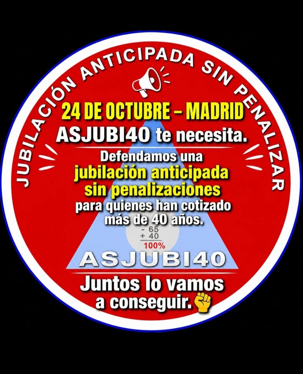 asjubi40's tweet photo. EL 24 DE OCTUBRE TODXS A MADRID https://t.co/76WwYXgCIB