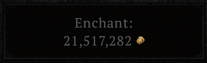 TheGodPanda's tweet photo. Not liking the gold nerf to Enchanting affixes this season, the price scales too much! 

Its now just like it used to be in earlier seasons, they've fixed this once so why brake it? #DiabloIV #Broke https://t.co/bO1bRoSrDh