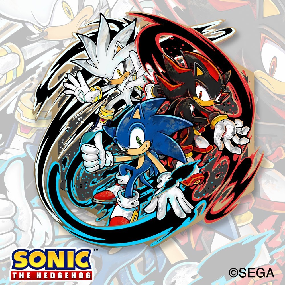 SAAC_News's tweet photo. Zen Monkey Studios, in collaboration with Federation Comix, will be selling exclusive enamel pins at San Diego Comic-Con.

One is dedicated to Sonic, one to Shadow, and the third one to the legendary SSS team.

Each badge will cost $15, and the run is limited to just 125 copies.

#SonicMerch #SonicNews