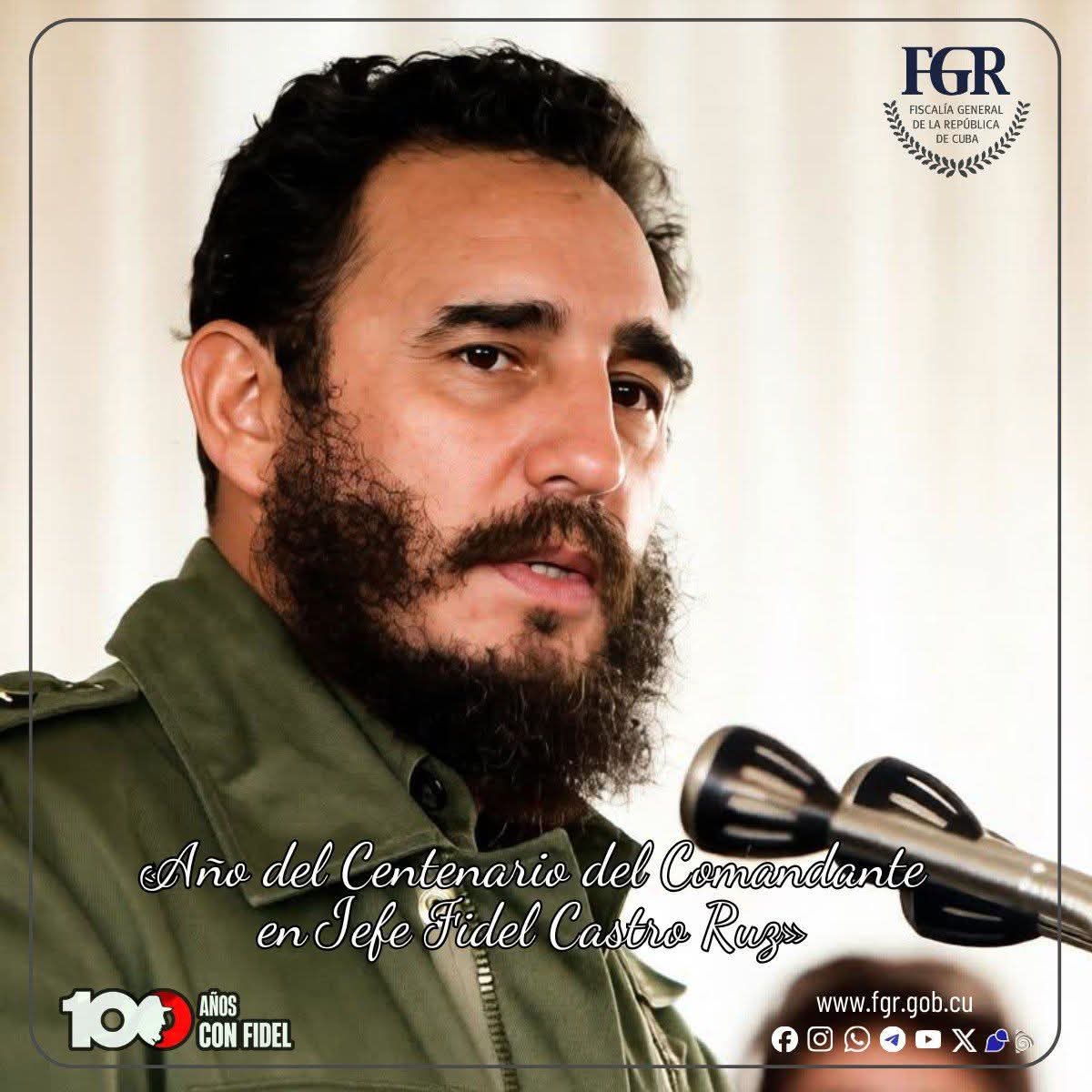 FGR_Cuba's tweet photo. #100AñosConFidel: «Para el pueblo cubano, por encima de cualquier otro valor sobre la Tierra, están los valores que inspiran la dignidad, el amor a su patria, su identidad, su cultura y el más estricto sentido de la justicia que pueda concebir el ser humano»

#CubaNoSeRinde https://t.co/JjR1nvdHps