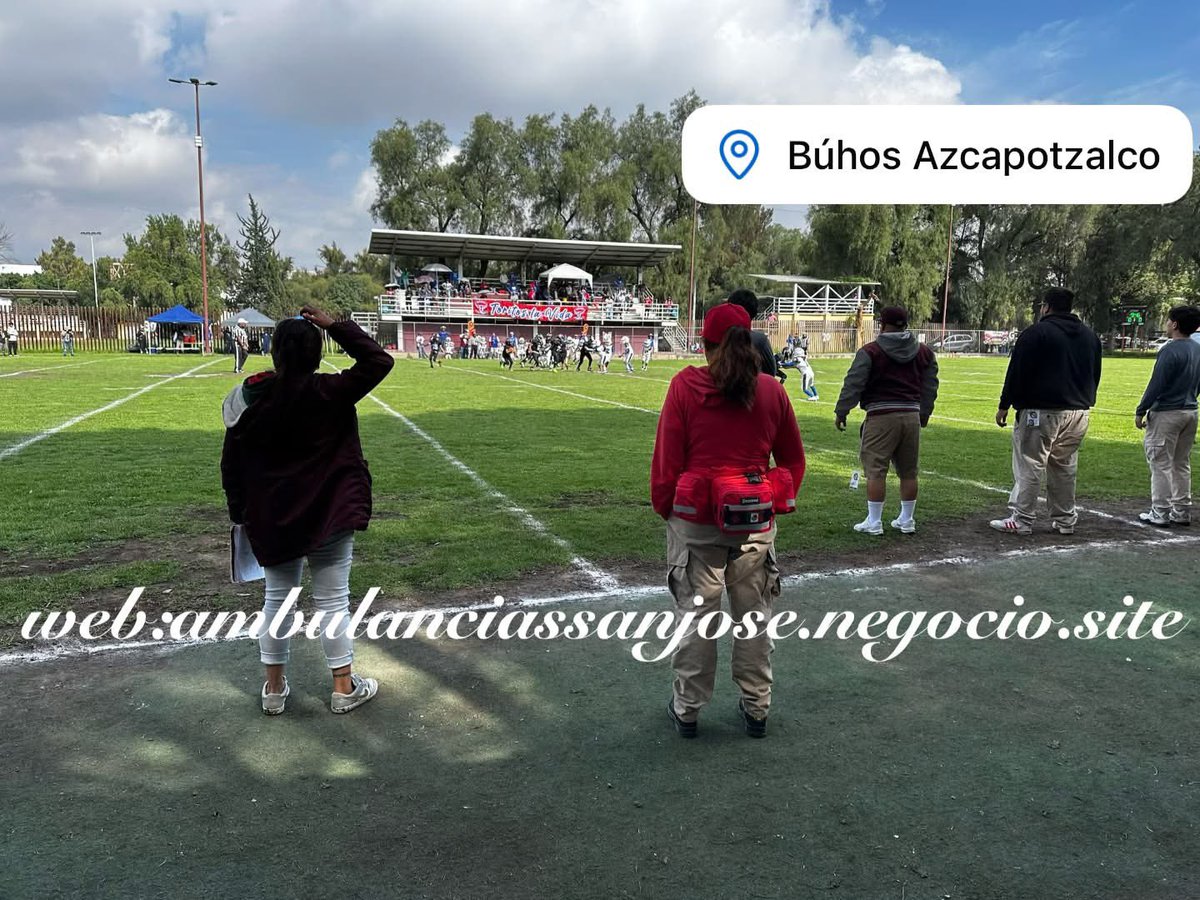 AmbulanciasJ's tweet photo. Buen día iniciamos con la cobertura de Evento Deportivo (Futbol Americano Categorías RABBITS
HORNETS IRONS) Semana 4. 
Buhos Azcapotzalco Vs Club Toritos Texcoco. 
Siempre a tu Cuidado. https://t.co/CeqtiVYUp5