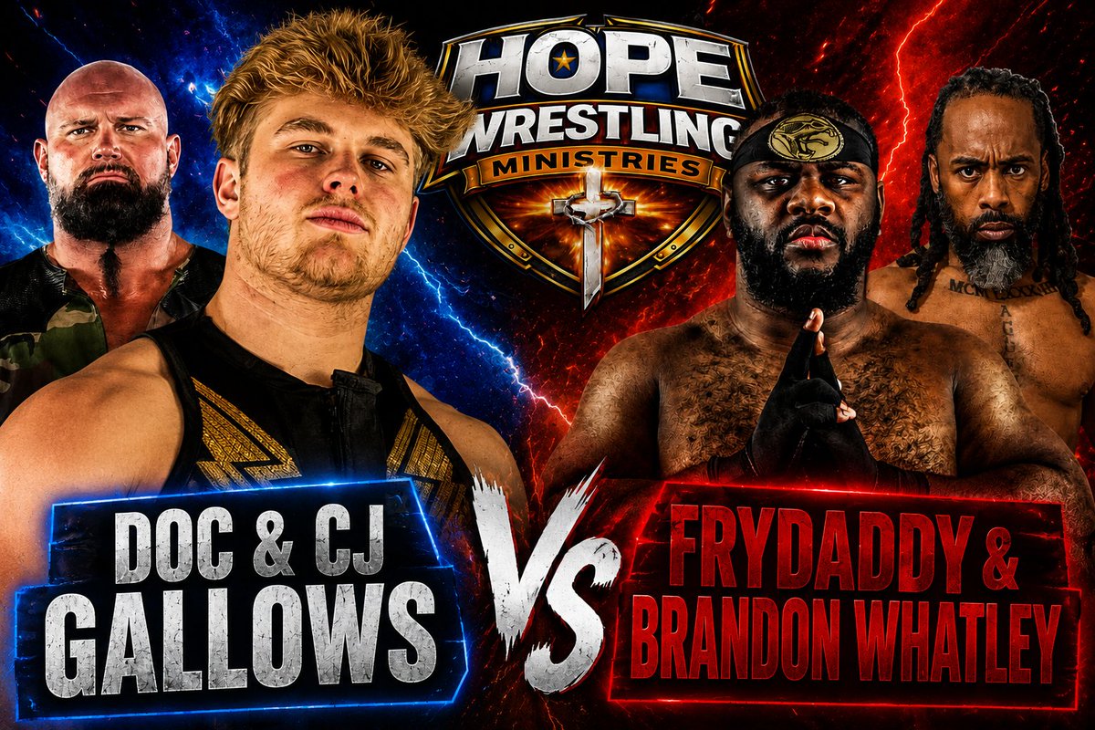 JAMMINMUSICMAN1's tweet photo. NEW VIDEO !!! #DocGallows & #CJGallows Vs. #Frydaddy & #BrandonWhatley At #HopeChampionshipWrestling Special Intro From @KToomer70 @The_BigLG @CJGallows @Frydaddy15 @Mem_Wrestling @wrestlechurch
Click To Watch : https://t.co/CjMlDS9Cfv
#AEWDynamite #WWENXT #NWAPowerrr #TalkNShop https://t.co/Riam3HBLyS