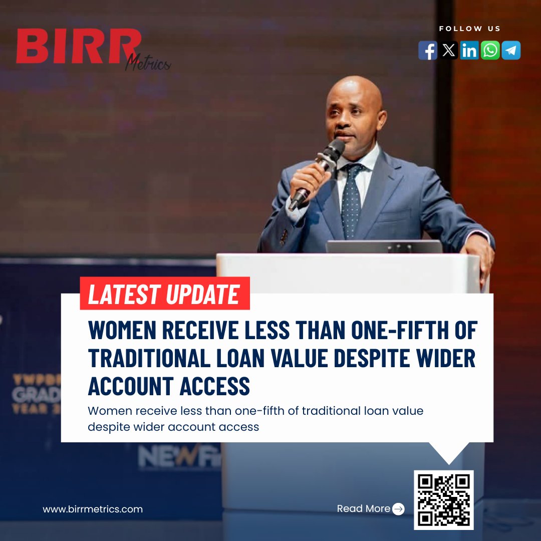 birrmetrics's tweet photo. Women received only 17.3 percent of traditional bank loan value in Ethiopia despite holding nearly one-third of active accounts, according to a National Bank of Ethiopia assessment.

Read More: https://t.co/fEokjFNWnj https://t.co/C5KWpOZkwt