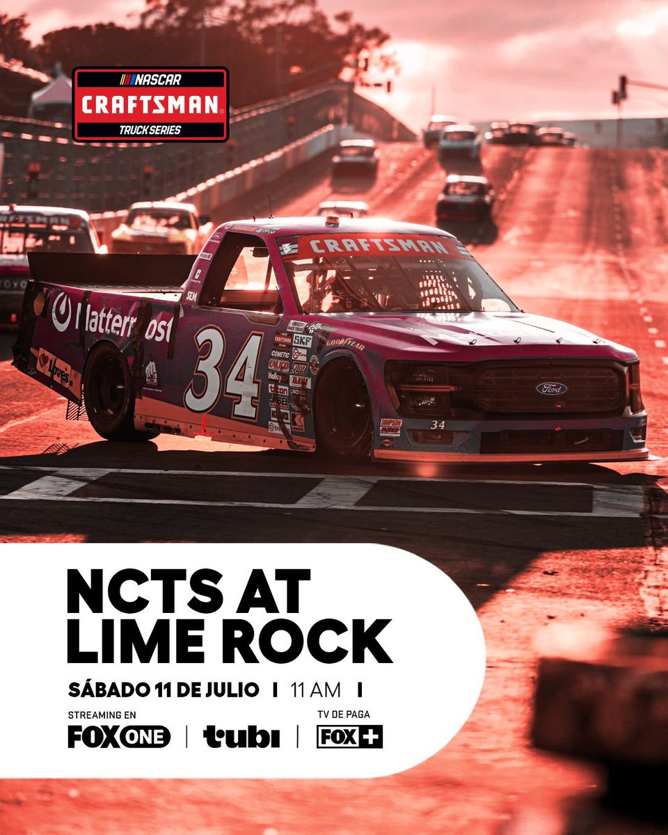 elpatogalindo's tweet photo. Hoy tenemos jornada  BOBLE
de @NASCAR 

Comenzamos con las Trucks en punto de las 11:00 am 🇲🇽 por la señal de @somos_FOX y @tubi_mx / 2:00 pm 🇦🇷 por YouTube para Sudamérica 

Los esperamos con mi Partner @jccasco https://t.co/OUMIZnSsff