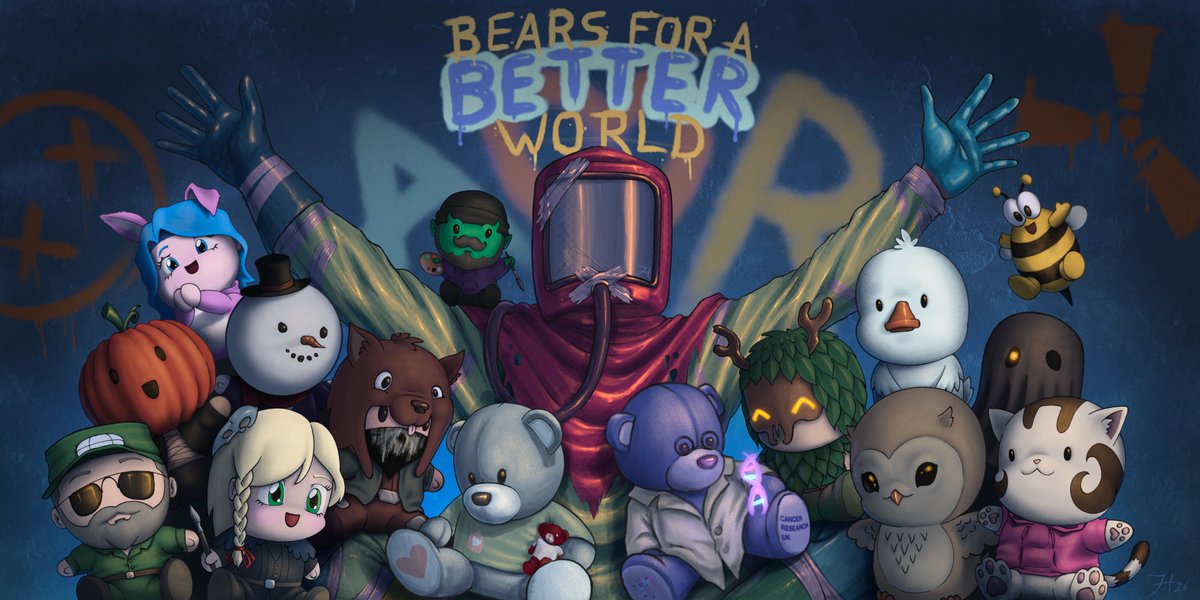 Schwarzmaler90's tweet photo. A little present painted for Team @Art_of_Rust that is participating in @FcpnchStds 's current charity campaign "Bears for a better World". If you want more Information or also support them, check out this link: https://t.co/8WQNSvZGMz https://t.co/XgXR4BUcq9