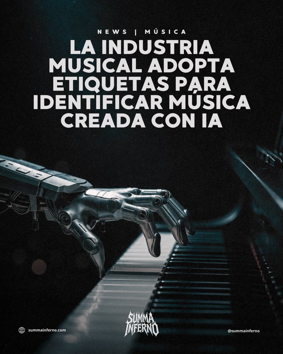 summainferno's tweet photo. IFPI, RIAA y otras organizaciones anunciaron un sistema voluntario de etiquetas para diferenciar grabaciones “AI-Generated” y “AI-Assisted”. La iniciativa busca ofrecer mayor transparencia sobre el uso de inteligencia artificial en la música.
#AI #MusicIndustry #IFPI https://t.co/xY15Lbxg8l