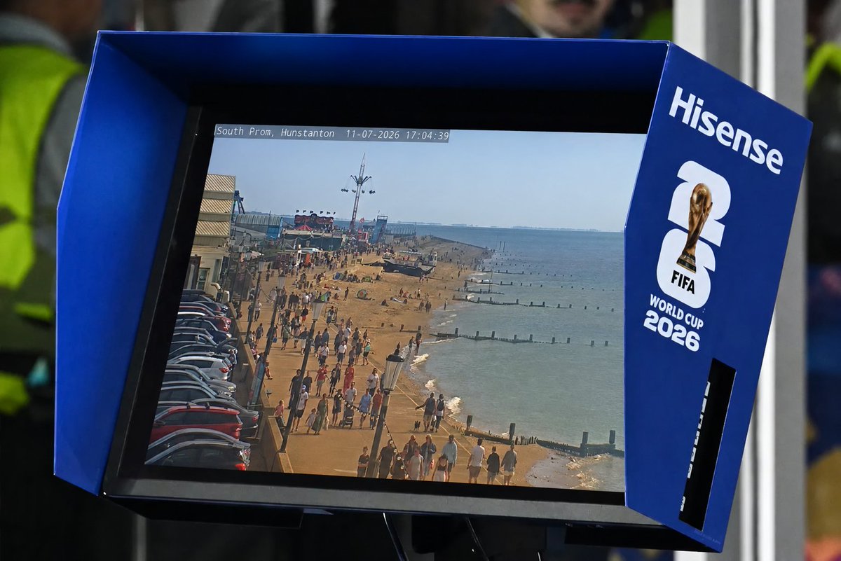 HunstantonCams's tweet photo. Exclusive: We've obtained the live feed from the VAR screen at the World Cup...
Suddenly, a few decisions make a lot more sense...
https://t.co/6g2fOkqEpP
#VAR #WorldCup2026 #FIFAWorldCup #Football #RefWatch #MatchDay #BeachLife #Hunstanton #JustForLaughs #Satire #FootballHumour https://t.co/cqO2NUIJgN