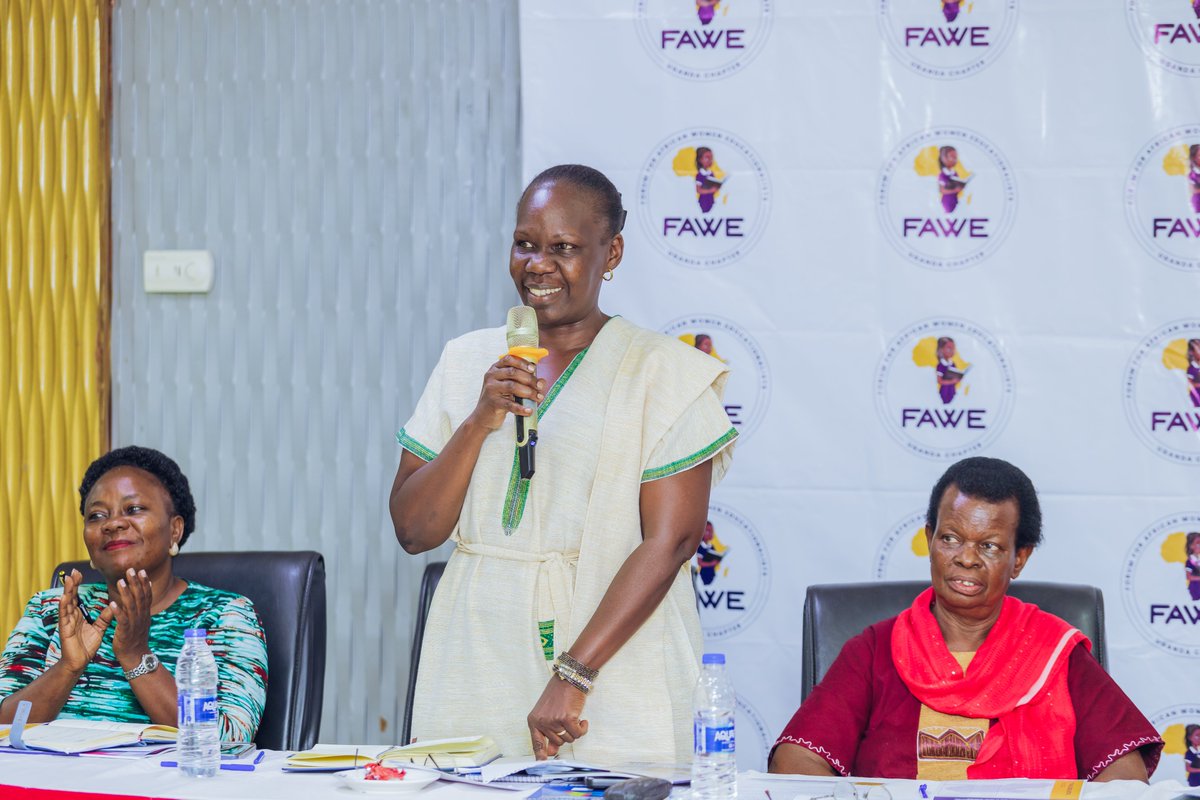 FAWEUganda's tweet photo. In her remarks, Executive Director Susan Opok Tumusiime highlighted The 20K for Transformation Campaign, an initiative she spearheaded that generated UGX 16,137,750 in 2025, enabling 25 female students to complete their candidate classes.#GirlsEducation https://t.co/WjYSzxkx6b