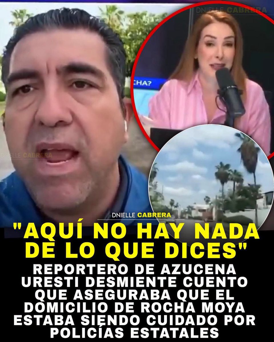 DnielleCabrera's tweet photo. 🚨😂 TRAICIONAN A AZUCENA EN VIVO! A VER SI NO LO CORREN! 

Un reportero de Azucena Uresti desmintió la versión de la periodista imparcial que aseguraba que han habido “fuertes dispositivos de seguridad” cuidando el domicilio de Rubén Rocha Moya, pero el mismo reportero afirmó ya haber estado yendo al domicilio durante diferentes horas del día y que no han visto nada de nada 😂🤣