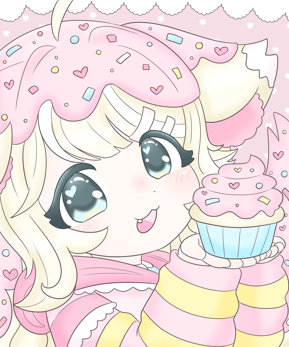 NamiTheDino's tweet photo. Cupcake for you!!! pls tell Emi wut u thinkies!!
 (˵◝ ⩊ ◜˵マ✨🧁💛💙🩷 https://t.co/wa99FLcfui