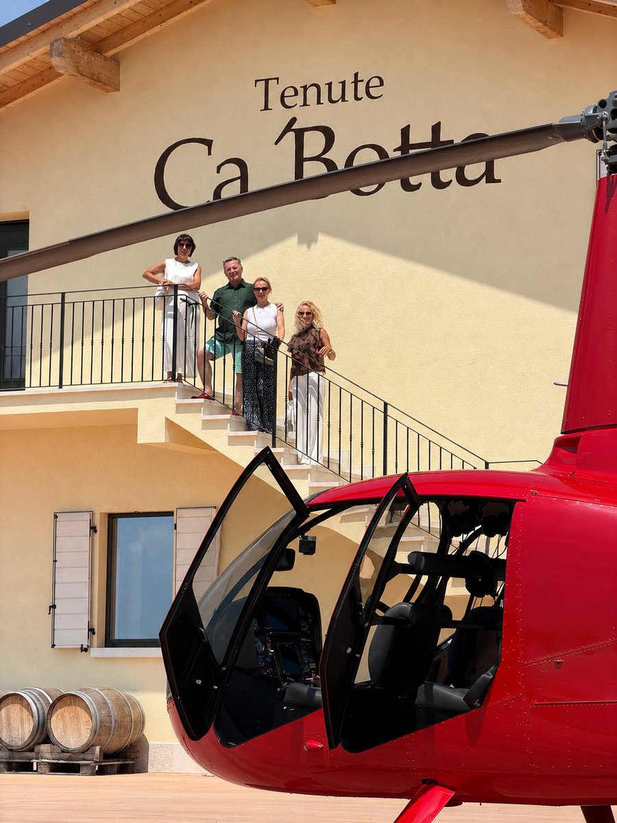 CaBottaVini's tweet photo. A special day at Ca’ Botta: today we welcomed guests arriving by helicopter for a winery tasting in the hills above Verona.

A memorable arrival — and an even better tasting.

If you are visiting Verona, come discover Ca’ Botta with us.

#CaBotta #WineTasting #Verona https://t.co/xtuaTi9x3E