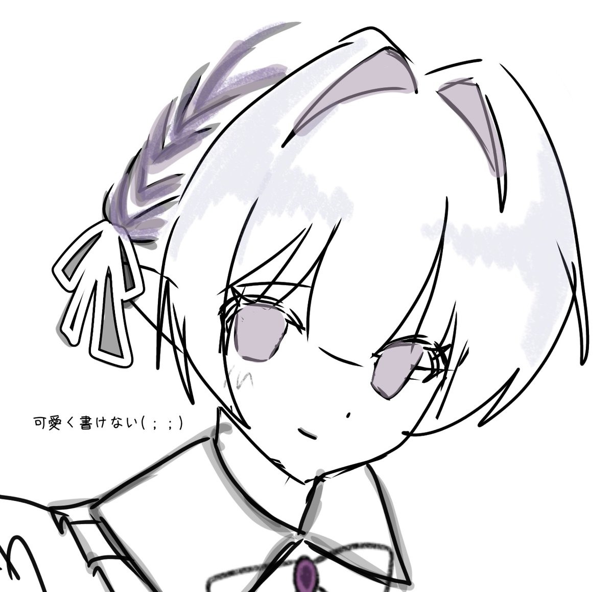 z1oyv's tweet photo. スマホだとラフの時点でもう可愛くない(  ｰ̀ н ｰ́ ) https://t.co/hItZ8fYqRk