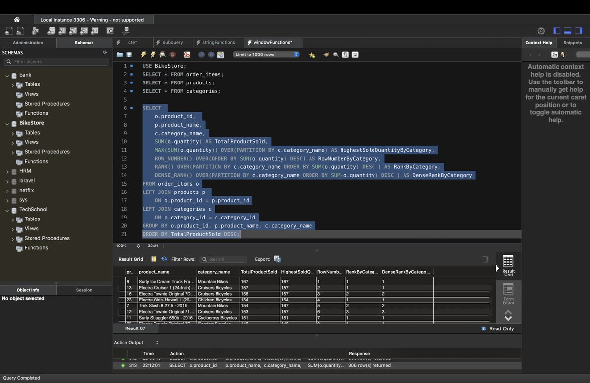 samrid2025's tweet photo. #LSPPDay41
Today, I learned about SQL window functions and how RANK(), DENSE_RANK(), and ROW_NUMBER() work.
@lftechnology
#60DaysOfLearning2026 #LearningWithLeapfrog https://t.co/dDJmV3PQVk