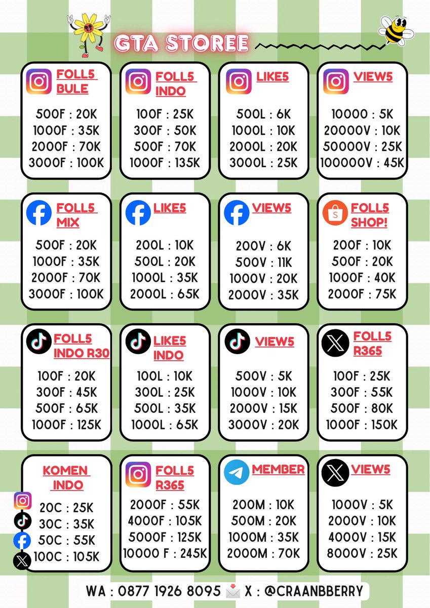 xetrilet's tweet photo. ∞ 6.OOO+ TESTl ∞ WA — 087719268095 📩

WTS WTB KOMENTAR JUAL FOLLOWERS KOMENTAR INDO LIKES VIEWS X IG FB TIKTOK YT INSTAGRAM SHOPEE FASTAFFILIATE F4STFYP BUZZER FOLLS ZONAUANG VIEWERS COMMENT BELI  BULE INDONESIA FOLLOWER LIKE VIEW TT AMANAH https://t.co/eR9lBHpVQG