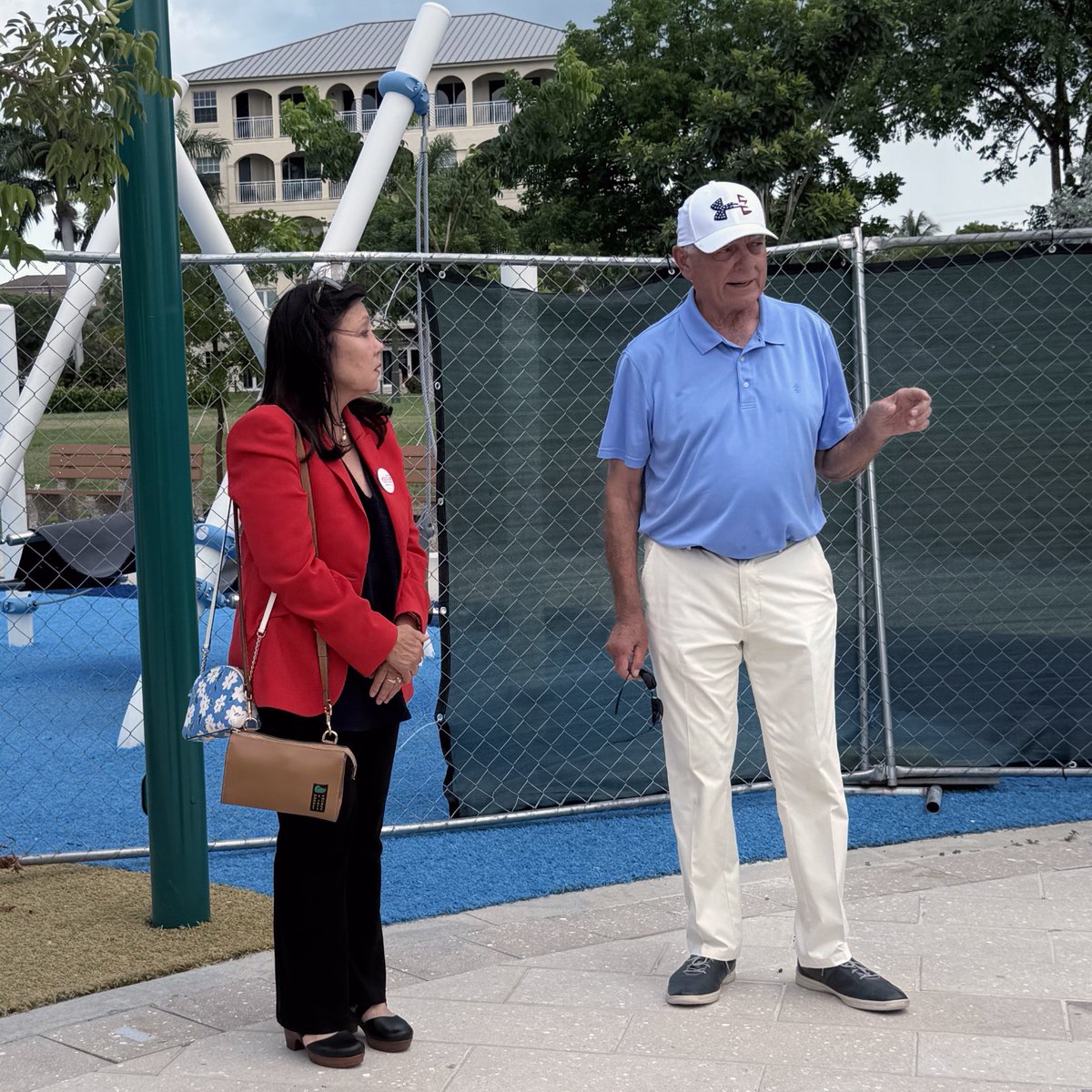BelindaKeiser's tweet photo. Yesterday, I toured the Vietnam Veterans Memorial Sculpture at Veterans’ Community Park in Marco Island with Vietnam veteran and Marco Island City Council Vice Chairman Rene Champagne. I am deeply grateful for his service to our nation and for taking the time to walk me through this powerful tribute.

Gulf Coast News and WINK News have reported on Champagne’s important role in bringing this memorial to fruition. Gulf Coast News reported that American Legion Post 404 spent months developing the memorial’s design in partnership with a California-based sculpture studio.

The Marco Island City Council approved the installation in April. This powerful memorial will ensure that the courage, service, and sacrifice of our Vietnam veterans are remembered for generations.

I am grateful for Vice Chairman Champagne’s endorsement of my campaign and remain committed to honoring the service and sacrifice of all who have worn our nation’s uniform.

#FL22