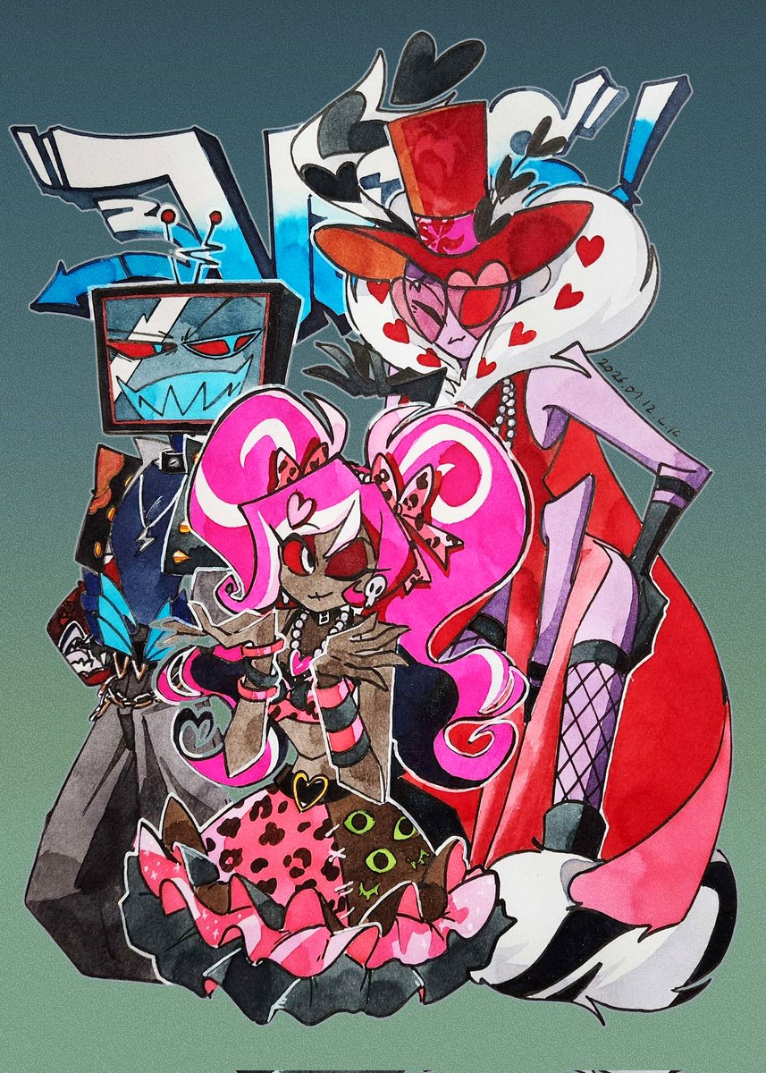 hnjcollector's tweet photo. #hazbinhotelvees 
✌️✌️✌️ https://t.co/ZbowFtrj1C