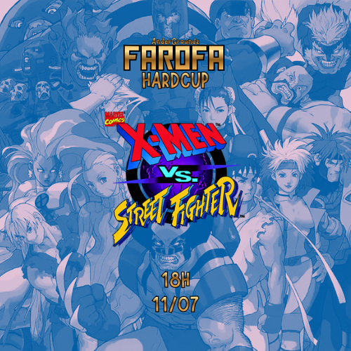 AnderBBatman's tweet photo. FAROFA HARDCUP: X-Men vs Street Fighter

É hoje!!! logo mais fique atento ao horário!

Transmissão: https://t.co/Y8D67AGRFT
Plataforma: Fighcade 2  
Dia: 11/07/2026 (Sábado)  
Início: 18:00 Horas
inscrições: https://t.co/30OYkZLifr https://t.co/jk7BdAJ4ee
