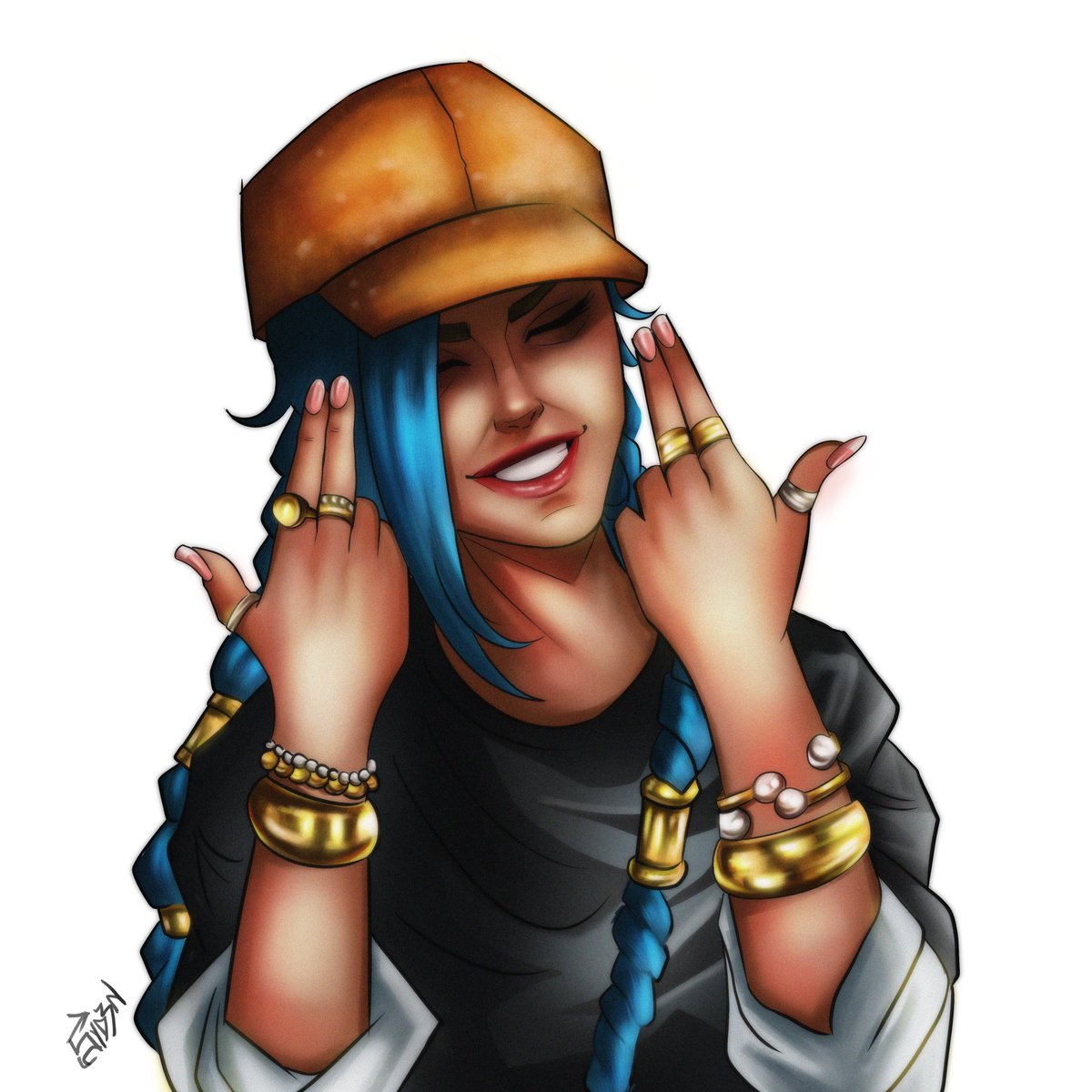 phthalobluey's tweet photo. Jinx showing off her rings✨✨✨ https://t.co/Gwm5siCr7Z