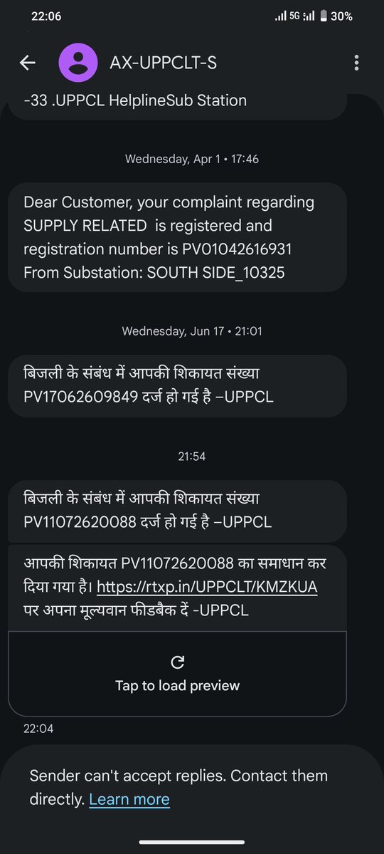 samajsevi009's tweet photo. @PVVNLHQ @UPPCLLKO @1912PVVNL @pvvnlghaziabad @MdPvvnl @aksharmaBharat Ko sa samadan abhi tak light. Nhi ayi h or complant closed krdi gai h kya chl rha ha ye kripa krke light de https://t.co/73qLojeplG