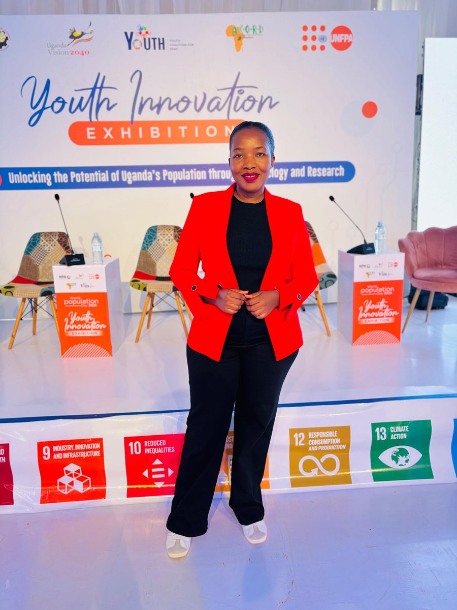 PeniePretty's tweet photo. Inspiring day at the #WorldPopulationDay2026
Innovation Exhibition at the @UNFPAUganda
I had the privilege of engaging with brilliant young innovators who are leveraging technology and research-driven solutions to unlock Uganda's population potential.
#YouthInnovation #SDG https://t.co/Y5PE5Q57Lp
