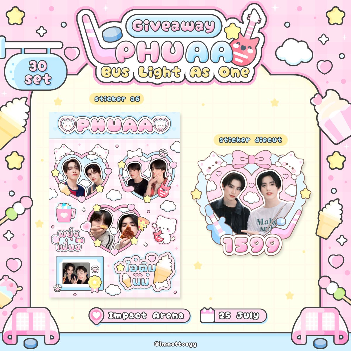 imnottoeyy's tweet photo. .☘︎ ݁˖ 𝑝𝑙𝑠 𝑘𝑖𝑛𝑑𝑙𝑦 𝑟𝑡 ⋆˚꩜｡
⋆. 𐙚 ̊ giveaway for #BUS_LIGHTASONE

𑣲⋆only 30 sets 🏒🎸

location : impact arena
date : 25 july 
time : tba

🪄rt &amp; show this tweet ݁ ˖Ი𐑼⋆ https://t.co/0QUCK9ZIiF