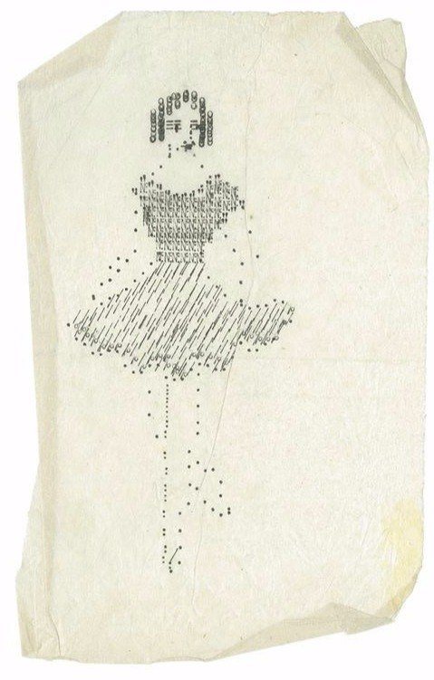 archaeologyart's tweet photo. Elena Rebinder’s Typewriter Art from 1930’s Russia https://t.co/1NK5BNM87q