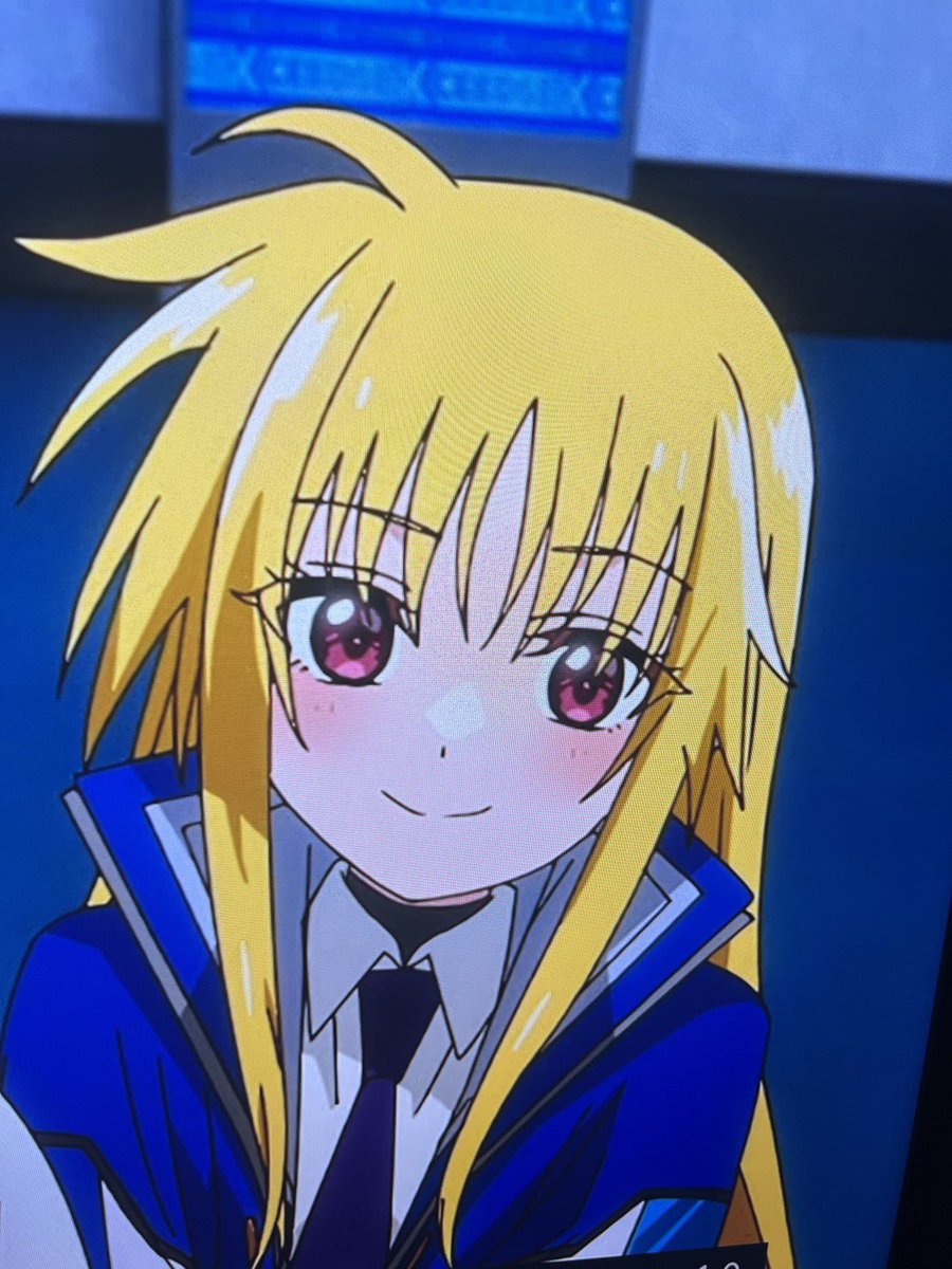 Lion_Fate_love's tweet photo. うんうんしてるフェイト可愛いすぎか？！
ぜひ、エクシーズで働かせてください！！
#なのはEXGV https://t.co/07BnqWMQbc