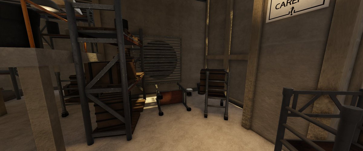 Ghoustly3D's tweet photo. After doing some props, I decided to to my first Building
The WareHouse
If you have any tips where I can improve, im all ears (●'◡'●)
Comms open
@Ghoustly3D 
#Roblox #RobloxStudio #Building #warehouse #prop #pbr https://t.co/IvLg6iJin5