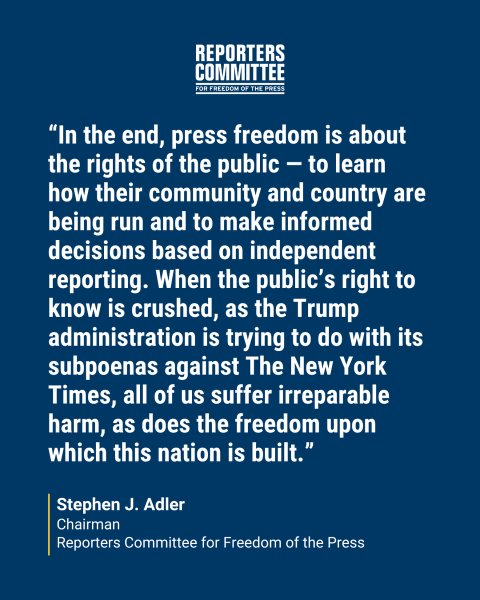 Reporters Committee for Freedom of the Press tweet media