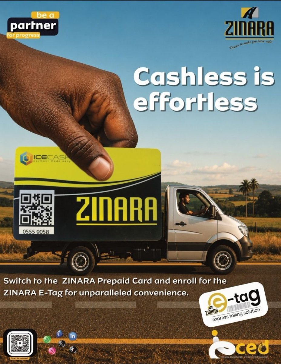 AZZEYLEE's tweet photo. Zimbabwe's rollout of ZINARA's e-tolling system at all 29 tollgates marks a major step towards smarter transport infrastructure. Faster processing, reduced congestion and improved revenue collection are driving efficient service delivery.

#Infrastructure #Zimbabwe 🇿🇼 https://t.co/60JgTtyjLt