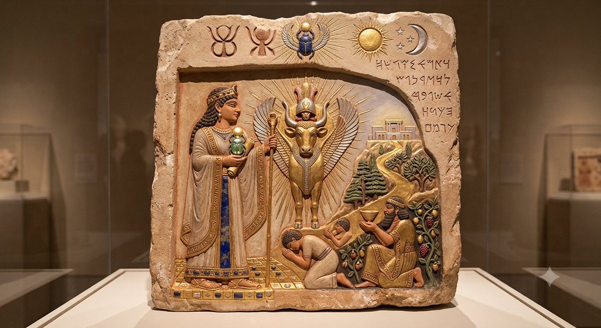 AbiWBC's tweet photo. Seek wisdom like hidden treasure. The LORD gives understanding to protect your path, delivering you from evil ways and crooked choices. The upright will dwell safely, but the wicked face destruction.
Proverbs 2! Phoenician Art, like in Solomon's day. https://t.co/HrFfRcy6UG