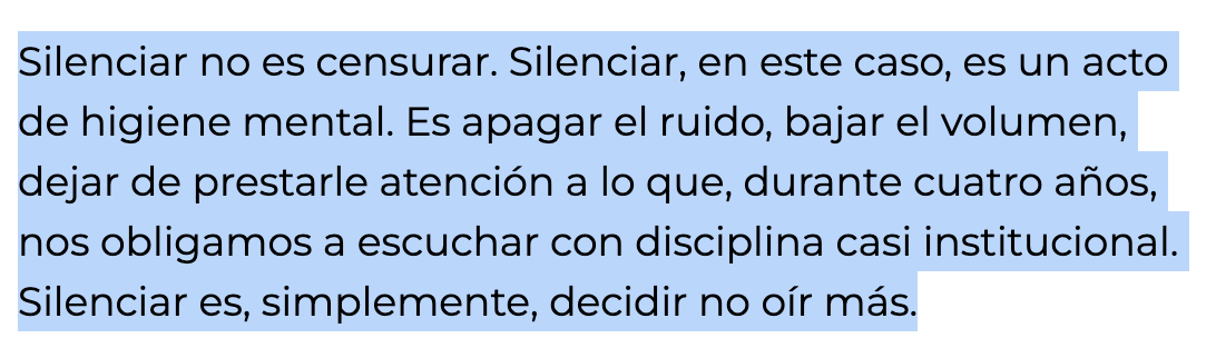 JulianD_M's tweet photo. @francobo28 @petrogustavo ¿Leyeron el artículo al menos? Comienza literalmente con "silenciar no es censurar". Ustedes son los que le están dandole la connotación violenta para meter cizaña https://t.co/NTfpbGDfpQ