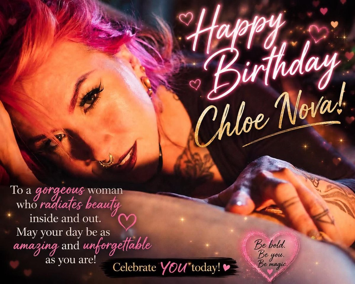 VirginDixie's tweet photo. Happy Birthday to lovely Chloe Nova from your friends at https://t.co/mNEaxn4EyQ ➡️ @dickievirgin   🎂🎈🎁🥳🎉🍾😀♥️ https://t.co/vV9bm0j4St
