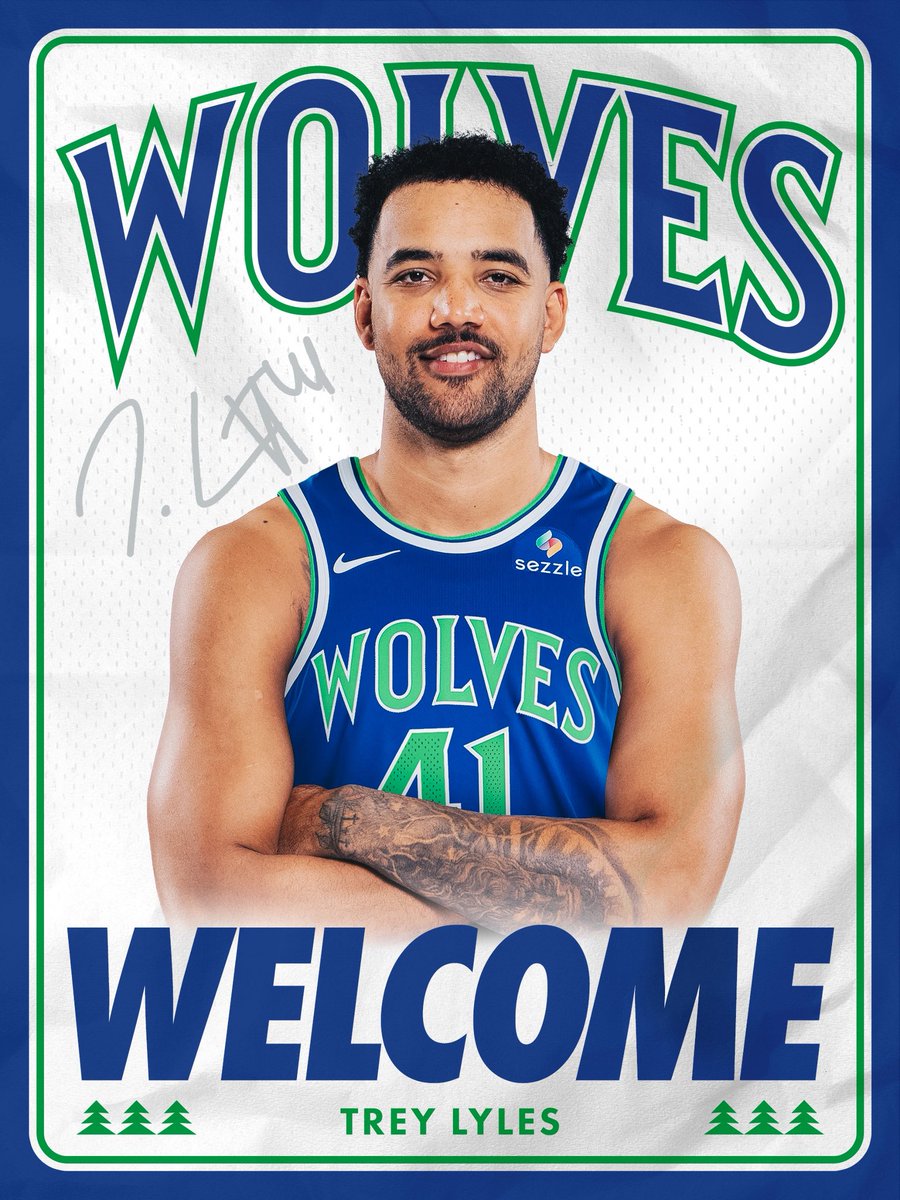 Timberwolves's tweet photo. welcome to the squad, @TreyLyles 🐺 https://t.co/u22QKz5FMY