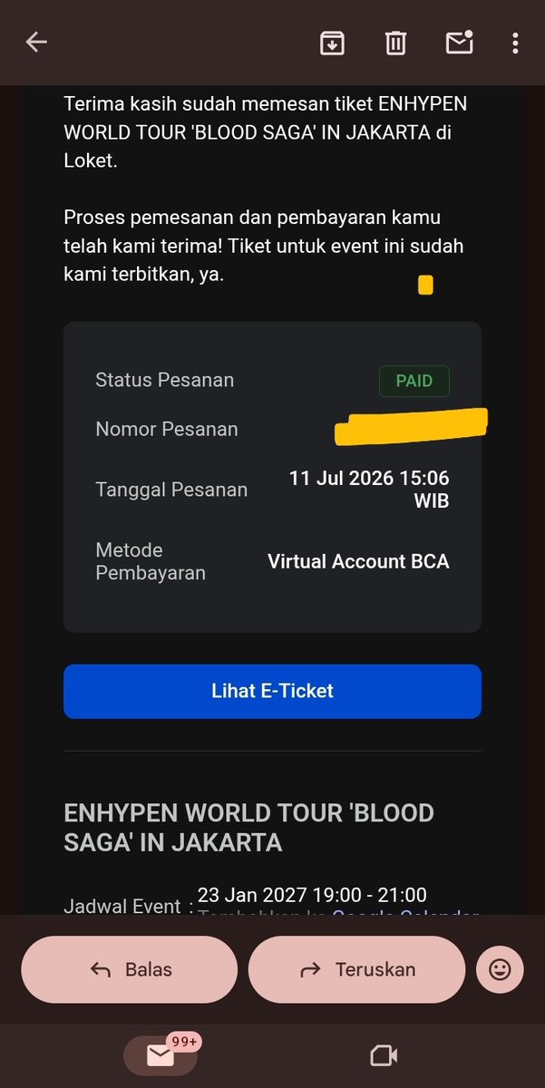 bunnyfoxss's tweet photo. WTT (Want Tto trade) Blood Saga In Jakarta

Have: CAT 1 
Want: VIP A 

Ini aku pasti tuker tambah yaaaa
✅️ Data Pribadi
✅️ Secured 15.06
✅️ Payment 15.11

Blood saga, bloodsagainjakarta, enhypen, enhypenconcert

#WTS #WTB #WTT
#BLOODSAGA_IN_JAKARTA https://t.co/SSlj4le9Wo