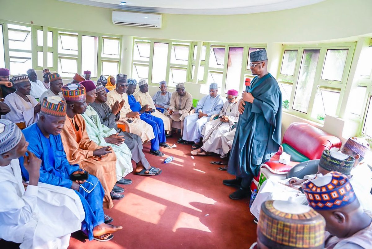 ProfIsaPantami's tweet photo. Meeting with Stakeholders from Shongom LGA!
Professor Isa Ali Ibrahim Pantami held a productive meeting with Stakeholders and some selected Party Leaders from Shongom Local Government Area.

The meeting brought together key stakeholders from across Shongom LGA.

The stakeholders and party leaders expressed satisfaction with Professor Pantami’s track record of service, his moral uprightness, and his contributions to human development in Gombe State and Nigeria at large. The team was led by Hon. Umar A. Sola.

They unanimously pledged their support for the course of Professor Isa Ali Ibrahim Pantami, citing his experience as a Federal Minister, Director General of a Federal Government agency, and University Lecturer, as well as his numerous interventions.

The meeting concluded with a strong commitment to unity, grassroots mobilization, and working together to ensure progress and development for the people of Shongom and Gombe State.

May Allah (SWT) continue to guide our leaders and bring peace, unity, and prosperity to our state and nation.