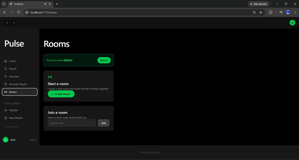 deepra474's tweet photo. Back with another Pulse update 🎵 hit some wild bugs today -room audio stopping on navigation, stale socket connections, host controls breaking. traced every one of them. full breakdown below 👇

#MERN #WebDev #WebSockets #SocketIO #BuildInPublic #Programming #ReactJS #Coding #JS https://t.co/USncAGtJfN