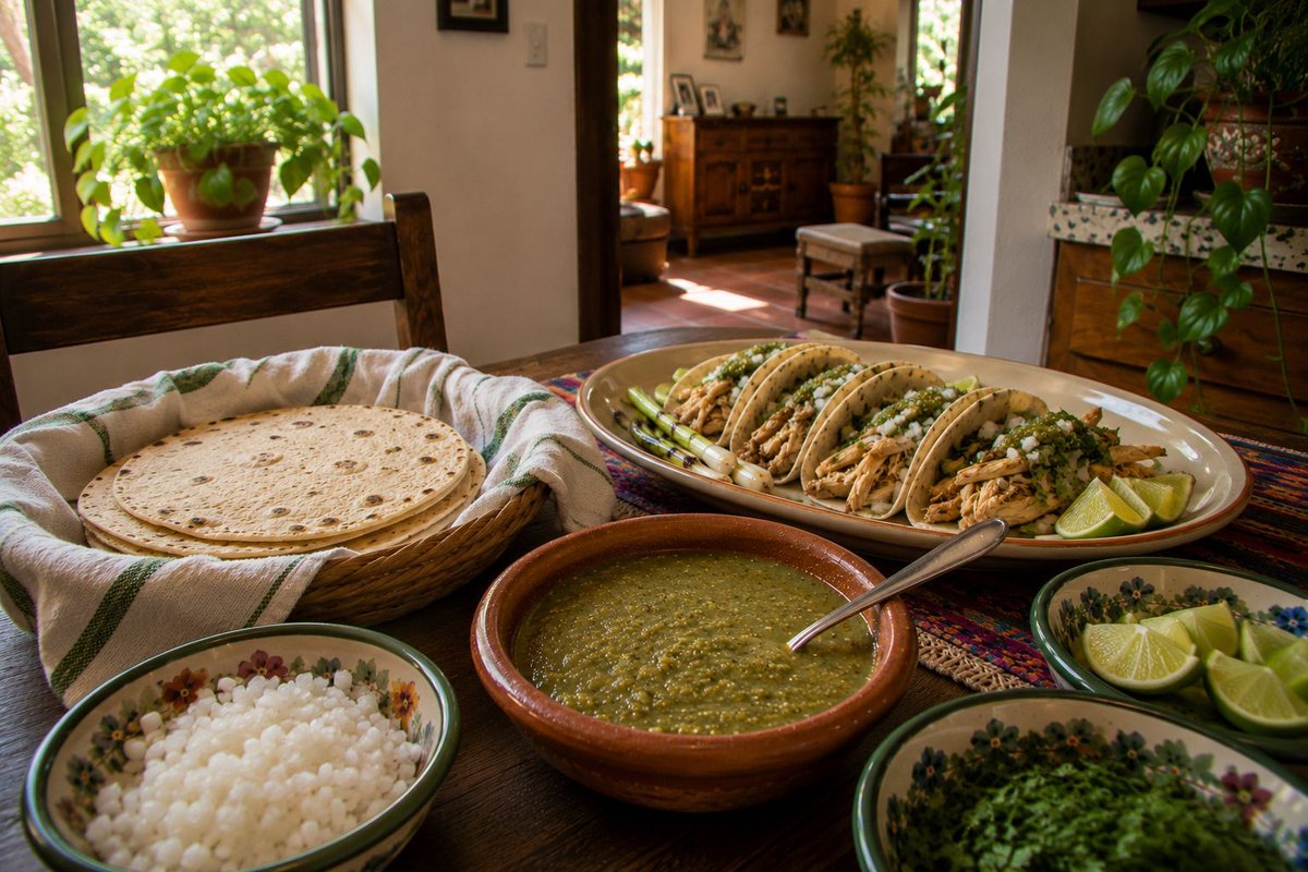 TravelinTable's tweet photo. I’ve officially confirmed I’m #TeamSalsaVerde. 🌿 Roasted tomatillos, chiles, garlic, and onion create one of the freshest, most addictive #salsas I’ve ever made. Get the authentic recipe and learn why it’s been a staple in #Mexico for generations. 🇲🇽 https://t.co/Yo9Vcg8r0z