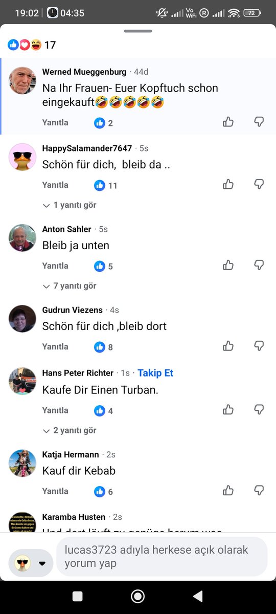 adalkardan's tweet photo. Almanya'da Çok ırkçılık var. https://t.co/JrYMgGdTUf