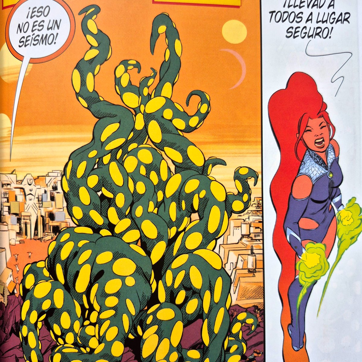 PaniniComicsEsp's tweet photo. 💚DC COMPACT. RELATOS DE LOS TITANES
#16del7

Una nave tamaraneana se estrella en la Tierra y lleva a Starfire a embarcarse en una misión que la pondrá cara a cara con su juventud. Raven acude al auxilio de una mujer engañada por la Iglesia de la Sangre que traerá de vuelta terribles recuerdos del pasado. Donna Troy no parará hasta arrojar luz sobre el malicioso nuevo líder de Markovia. Y un científico sin nada que perder requerirá, para sus terribles fines, de los poderes de Beast Boy, quien tendrá que dar con lo que le hace especial para salvar su propia vida.

Convertidos en el principal superequipo del Universo DC, ¡todas las miradas están puestas en los Titanes! Pero... ¿Quiénes son Starfire, Raven, Donna Troy y Beast Boy?

Incluye Tales of the Titans #1-4 USA. Por Shannon Hale, Dean Hale @Halespawn, Tini Howard @TiniHoward, Steve Orlando @thesteveorlando, Andrew Constant, Javier Rodriguez @javiercaster, Eleonora Carlini @eloelo, Kath Lobo @KathLobo, Bob Quinn, Brandt & Stein, Lee Loughridge y Adriano Lucas @fxstudiocolor. Portada de Chris Samnee @ChrisSamnee y Mat Lopes @_matlopes_.

+info: https://t.co/zT8c7xEZWZ

#PaniniDC #Titanes #Starfire #Raven #DonnaTroy #BeastBoy #DCCompact